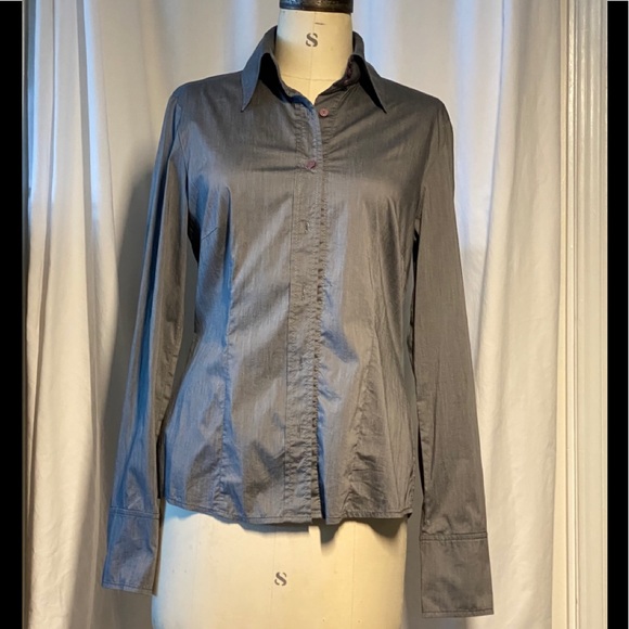 Sandwich Cotton shirt- Charcoal - Picture 1 of 5